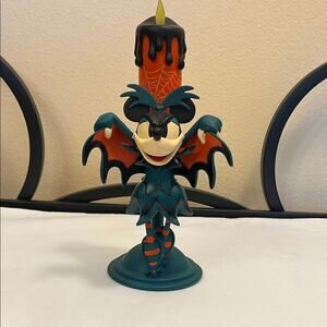 Disney Halloween Mickey Candle Holder - Orange and Black